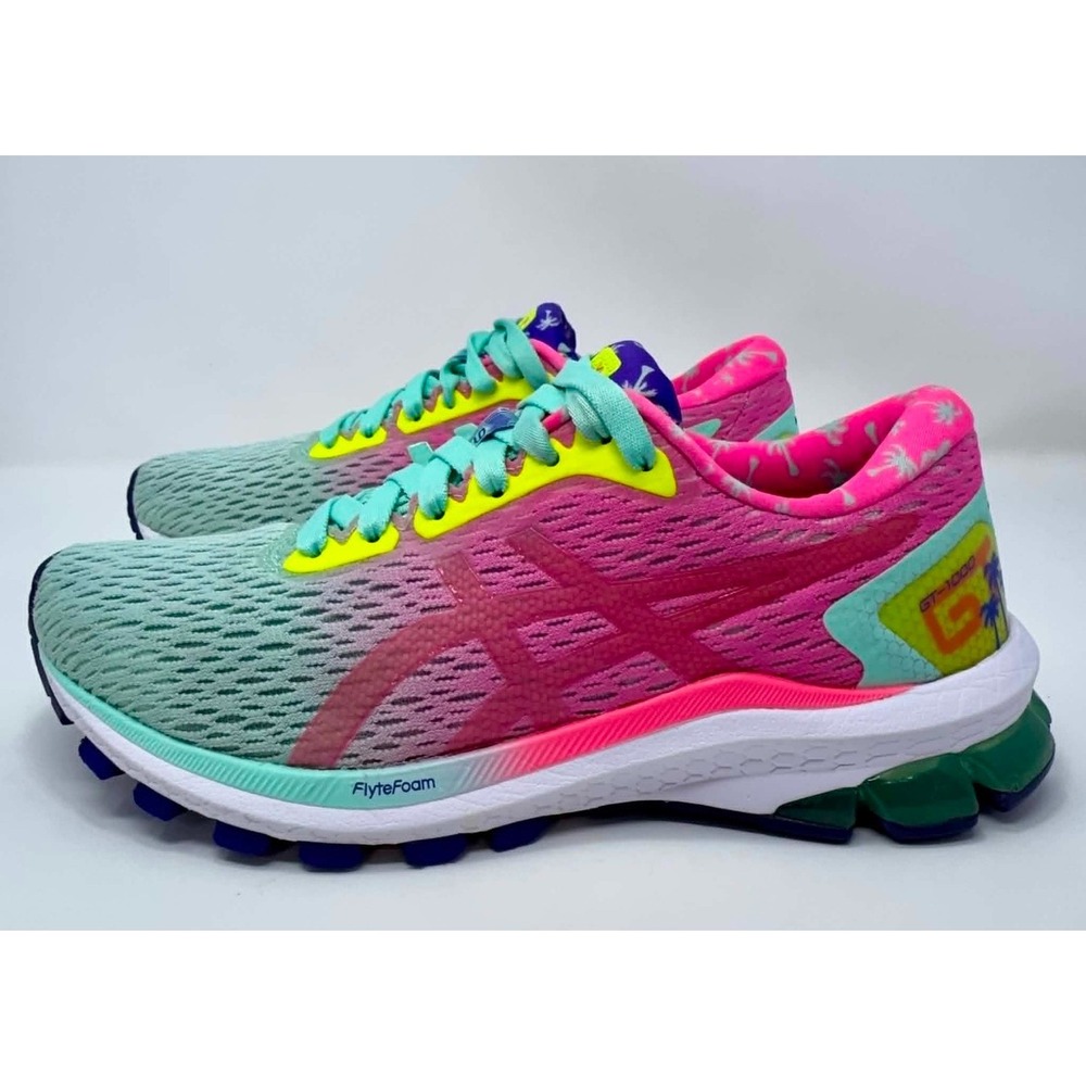 ASICS GT-1000 9‎ Tokyo Running Shoes Womens US 8 Retro Tropical Palm FlyteFoam